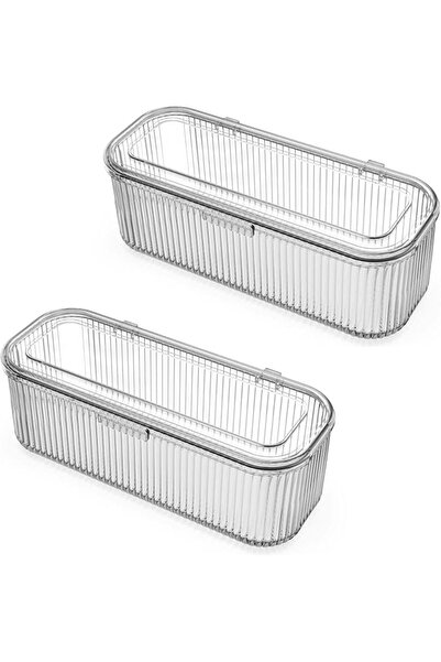 JessLab Makeup Brush Holder Organizer, Transparent Makeup Sponge Holder, Cosm...