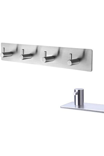 GENERAL Self Adhesive Stainless Steel Hooks, Wall Mounted Heavy Duty Hanger, ...