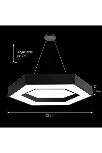 Flippy LED pendant chandelier ANGLE, 52cm, 25W, Adjustable Height, Cold Light...