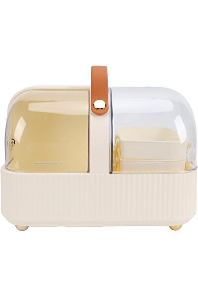 GENERAL Cosmetic Storage Box with Lid and Handle, Large Skincare Organizer (W...