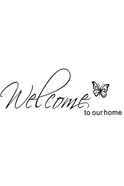 GENERAL ملصقات حائط مطبوعة بعبارة «Welcome to Our Home» من اتش اس اس زد ان، م...