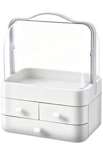 GENERAL Cosmetic Display Cases, Countertop Cosmetic Storage Box with Flip Lid...
