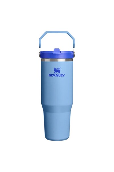 Stanley The IceFlow Flip Straw Pipetli Termos Bardak 0,89 LT (30 OZ) - Blue Sky