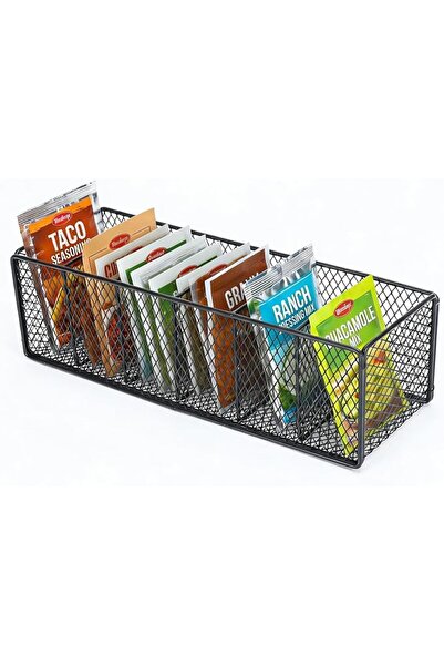 GENERAL Spice Organizer for Cabinet, 6 Grid Metal Spice Rack, Kitchen Seasoni...
