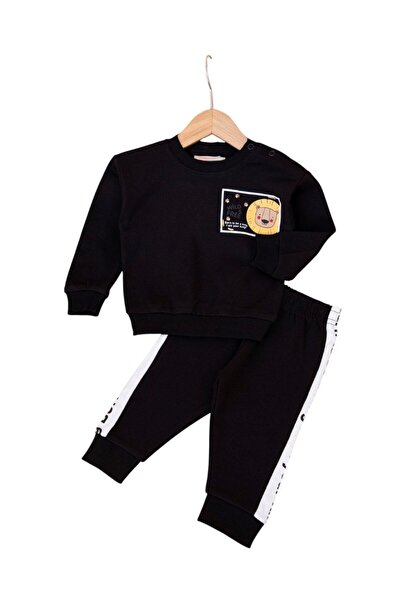 Egelite Baby Boy Seasonal Printed Back Print Crew Neck Long Sleeve Bear Print...