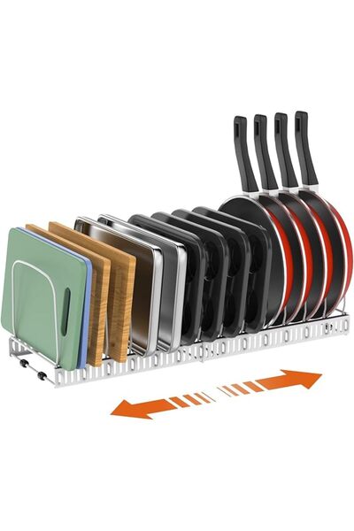Housolution Cutting Board Organizer Rack, Expandable Baking Tray and Cookie S...
