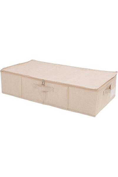 GENERAL Crevocute High Quality Linen Beige Foldable Underbed Storage Container