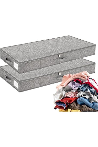 GENERAL Under Bed Storage - Foldable Bedroom Organizer Containers, Fabric und...