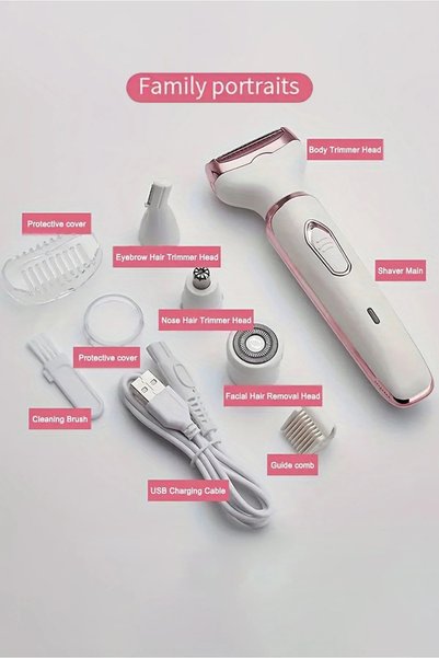 Generic Brand Electric Razor - Shaver - Trimmer for Women: 2 in 1 Painless Bo...