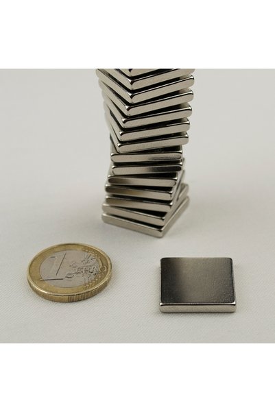 Magnitech Ορθογώνιος Μαγνήτης Νεοδυμίου 20x20x3mm Δύναμη Έλξης 4.2kg