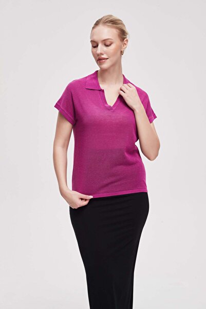 Livia Women's Waist-Length Plain Half-Sleeve Top