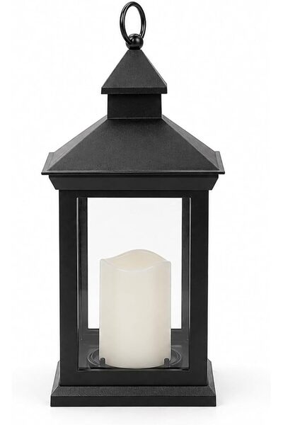 GENERAL 14 Inch LED Decorative Lantern with Flickering Flame,Timer