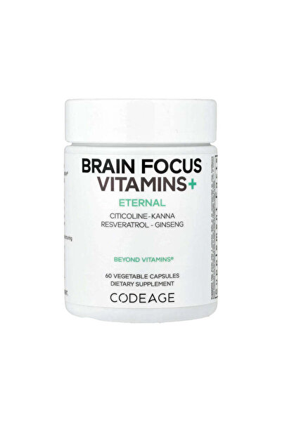 Codeage Brain Focus Vitamins+ - 60 Vegetable Capsules