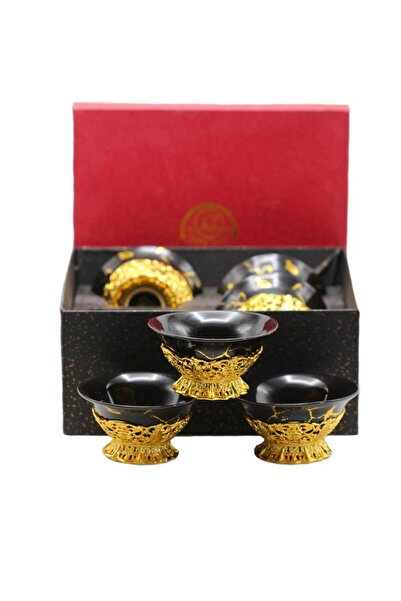 Binshihon Home طقم زبادي هالا أسود 6 قطع