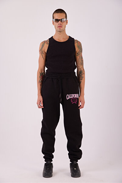 Superbluemexico Men's Black California Jogger Pants