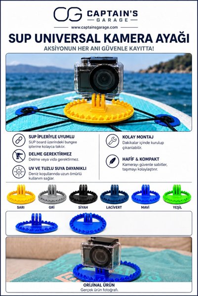 KANO & PADDLE BOARD & SUPBOARD İÇİN UNIVERSAL KAMERA MONTAJ AYAĞI