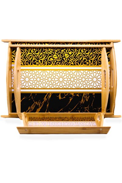 Alsaif World Wooden Lettered Toffee Set Black 3 Pieces