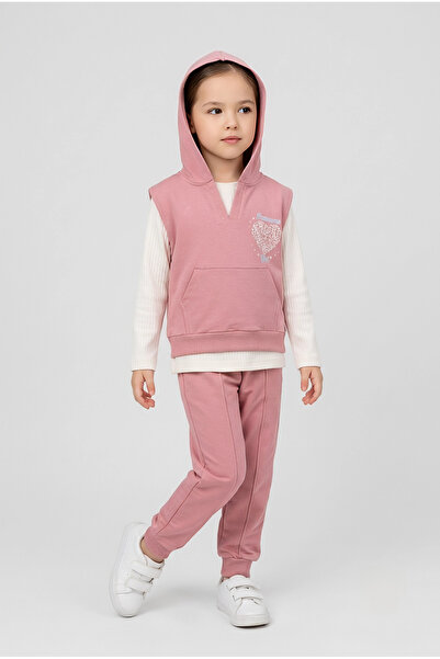 Beray Bebe Girls' 3-Piece Set - Hooded Pocket Sweatshirt, Long Sleeve T-Shirt...