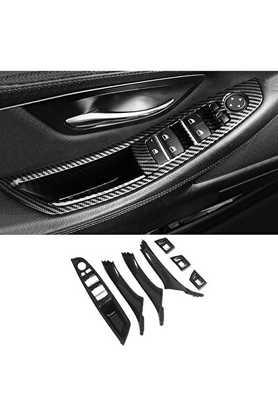 Generic Durable Carbon Fiber Inner Door Handle Cover for BMW 5 Series