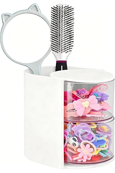 GENERAL Hair Accessories Organize with Hair Brush Holder, Rotatable Makeup Br...