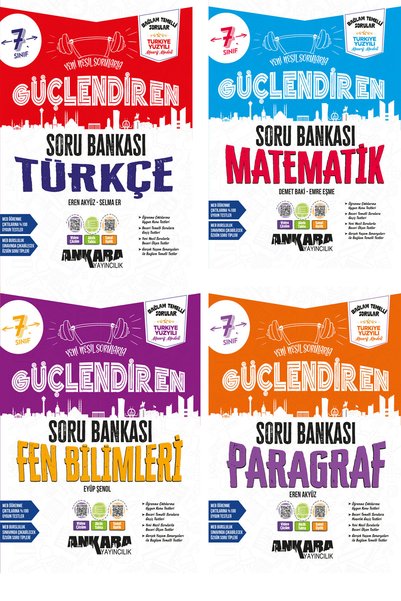 Ankara Yayıncılık 7.Sınıf Matematik Türkçe Fen Bilimleri Paragraf Bağlam Teme...