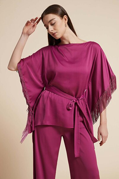 Livia Women's Plain Butterfly-Sleeve Blouse