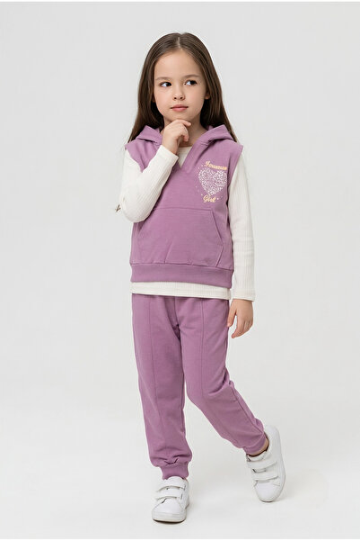 Beray Bebe Girls' 3-Piece Set - Hooded Pocket Sweatshirt, Long Sleeve T-Shirt...