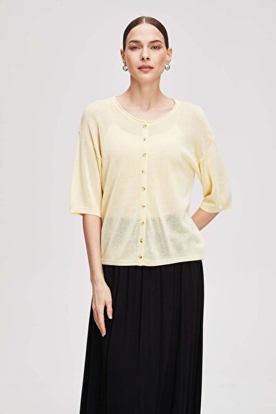 Livia Women's Three-Quarter-Sleeve Button-Front Top
