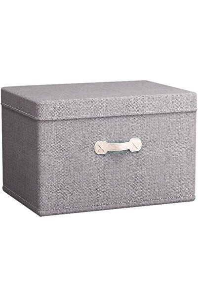 GENERAL Foldable Storage Box with Lids,Uoexziyi Linen Fabric Storage Boxes wi...