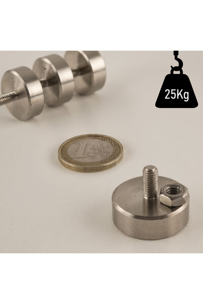 Magnitech Μαγνήτης Νεοδυμίου Ράβδος M5 Φ25x8mm Δύναμη Έλξης 25kg
