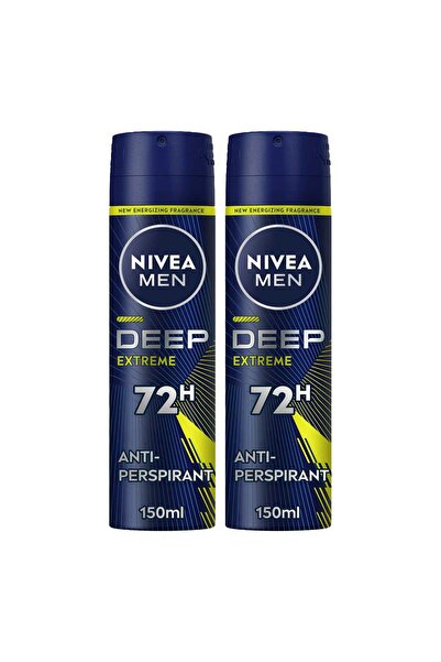 NIVEA Men Deep Extreme 72H Ant-Perspirant Spray 2 x 150 ml