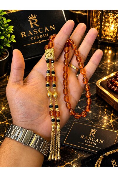 RASCAN سبحة نحاسية مزينة بالزخرفة على شكل شراشيب طراز زازا باللون العنابي