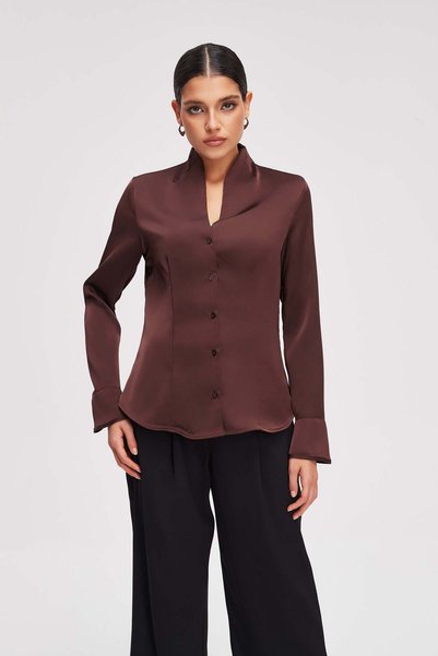 Livia Women's Long-Sleeve Button-Front Blouse