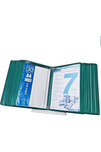 GENERAL Desktop Reference with 30 Display Pockets,Wall-Mounted Flip File Hold...