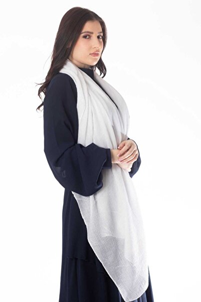 Nichii Plain Long Scarf with Pleats
