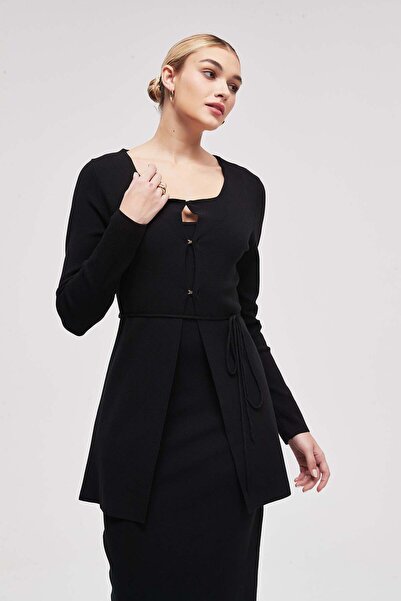 Livia Women's Plain Long-Sleeve Belted Cardigan