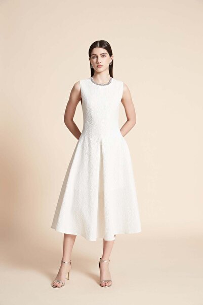 Livia Women's Midi Plain Sleeveless Dress