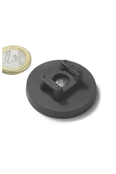 Magnitech Μαγνήτης Σόλας/Ιμάντα Καουτσούκ Φ43x16mm Νεοδυμίου Δύναμη Έλξης 10kg