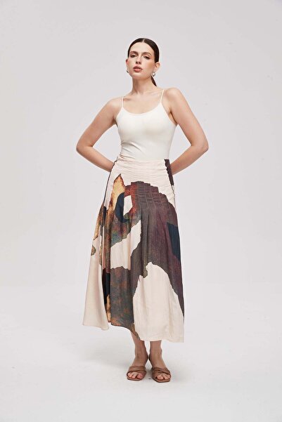 Livia Women's Midi Patterned Skirt