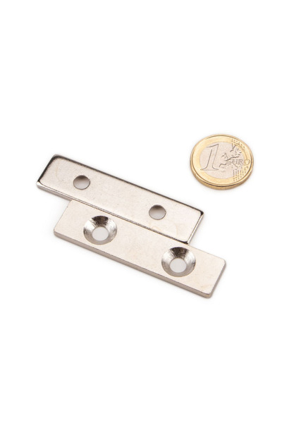 Magnitech Μεταλλική Αντιστρωτική Πλάκα 60x15x3mm με Κωνική Οπή