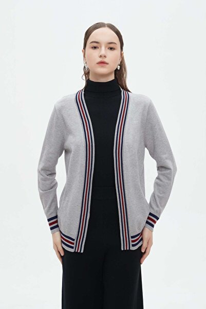 mica كارديجان طويل ملون بنقوش ملونة