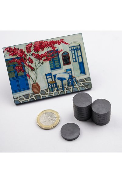 Magnitech Μαγνητικός Δίσκος Φ19x3mm Φερρίτη με Δύναμη Έλξης 350gr