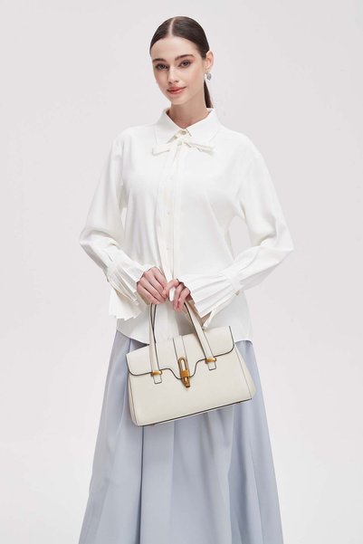 Livia Women's Button-Detail Tie-Neck Shirt