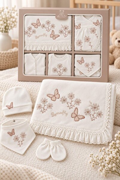 Pina Kids Baby Girl Butterfly Embroidered Newborn Hospital Release 10-Piece B...