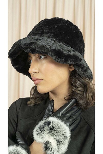 Nichii قبعة مزينة بالفرو
