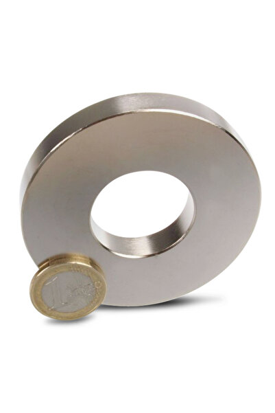 Magnitech Δακτυλιοειδής Μαγνήτης Νεοδυμίου Φ70x10x30mm με Οπή, Δύναμη Έλξης 45kg
