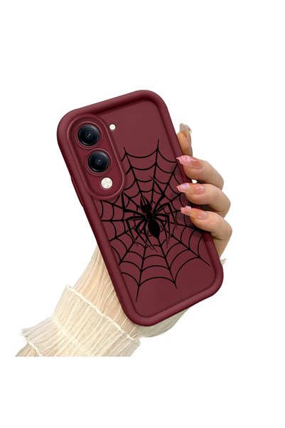 CHICASELUX حافظة مطبوعة على شكل شبكة عنكبوتية متوافقة مع هاتف Vivo Y29T 5G، ت...