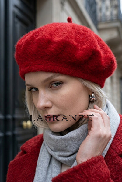 LAGRANZE Kadın Parisienne Model Peluş RESSAM Bere