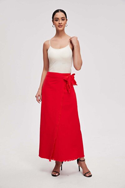 Livia Women's Midi Plain Wrap Beach Skirt