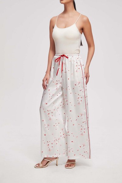 Livia Women's Wide-Leg Patterned Trousers